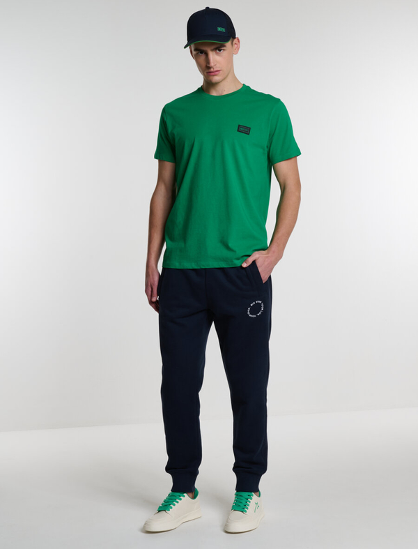 Zielony t-shirt Big Star z krótkim rękawem w stylu casual
