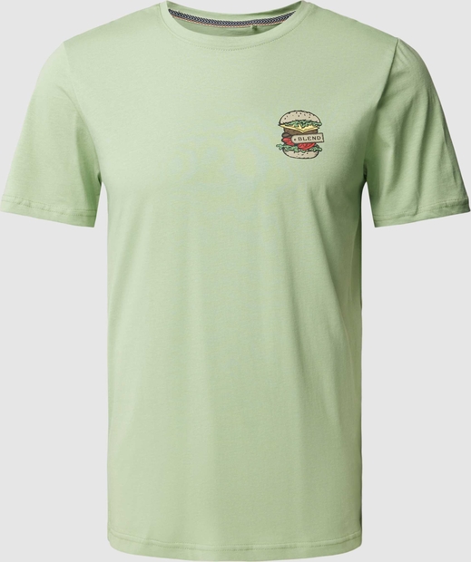 Zielony t-shirt Blend w stylu casual z nadrukiem