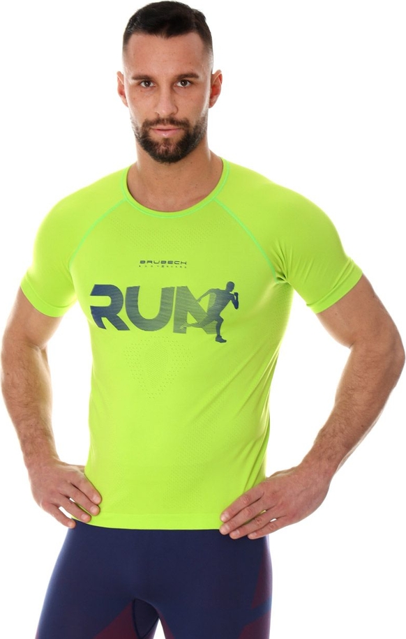Zielony t-shirt Brubeck w sportowym stylu z krótkim rękawem
