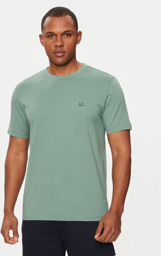 Zielony t-shirt C.P. Company z krótkim rękawem w stylu casual