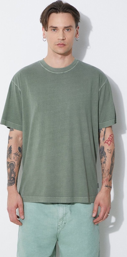 Zielony t-shirt Carhartt WIP w stylu casual z krótkim rękawem