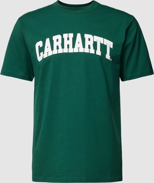 Zielony t-shirt Carhartt WIP z krótkim rękawem w młodzieżowym stylu