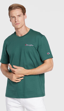 Zielony t-shirt Champion w sportowym stylu z krótkim rękawem