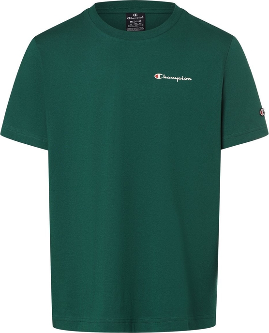 Zielony t-shirt Champion z krótkim rękawem w sportowym stylu