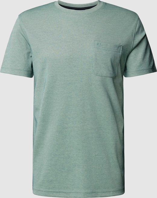 Zielony t-shirt Christian Berg z krótkim rękawem w stylu casual