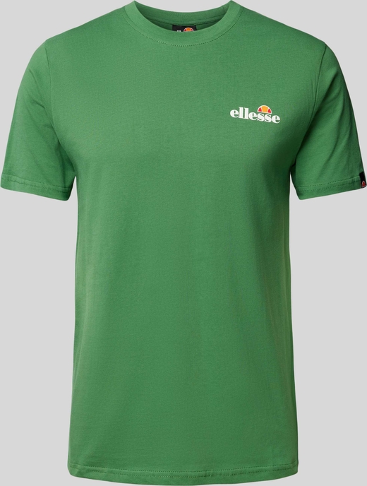 Zielony t-shirt Ellesse w stylu casual z krótkim rękawem
