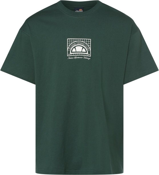 Zielony t-shirt Ellesse z bawełny w sportowym stylu