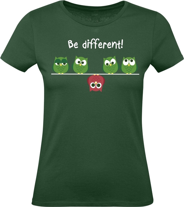Zielony t-shirt Emp z bawełny z krótkim rękawem