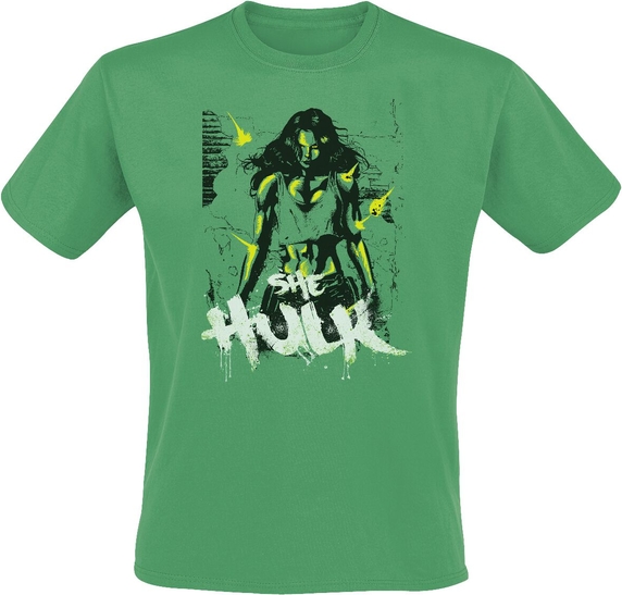 Zielony t-shirt Emp z nadrukiem z krótkim rękawem z bawełny