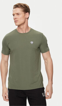 Zielony t-shirt Emporio Armani z krótkim rękawem w stylu casual