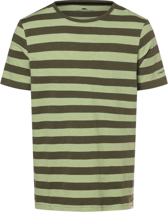 Zielony t-shirt Fynch Hatton w stylu klasycznym z krótkim rękawem