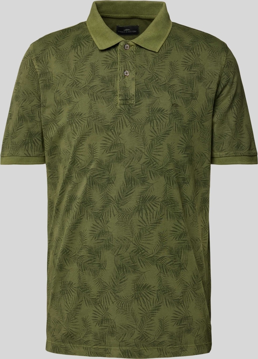Zielony t-shirt Fynch Hatton z nadrukiem z bawełny
