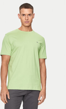 Zielony t-shirt Gant z krótkim rękawem