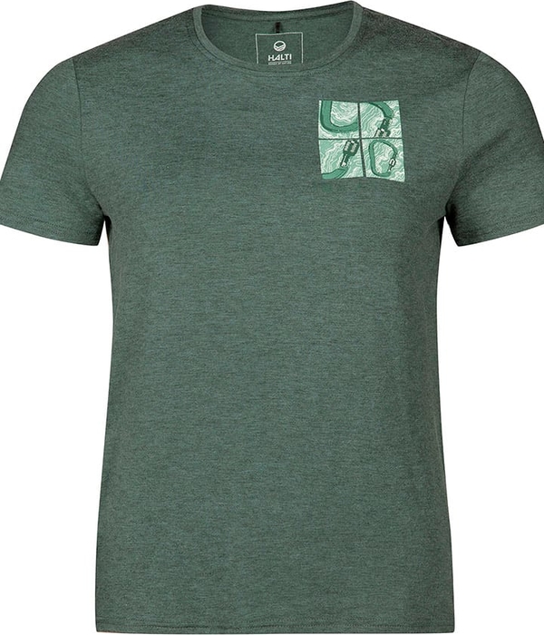 Zielony t-shirt Halti w stylu casual z okrągłym dekoltem