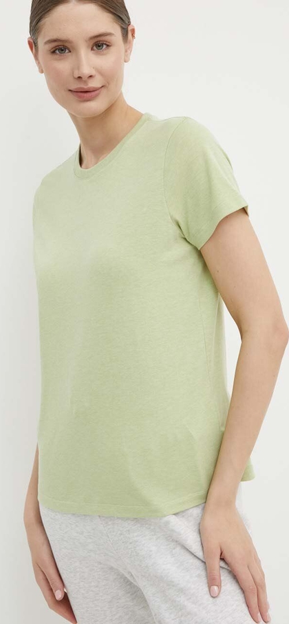 Zielony t-shirt Helly Hansen z krótkim rękawem w stylu casual