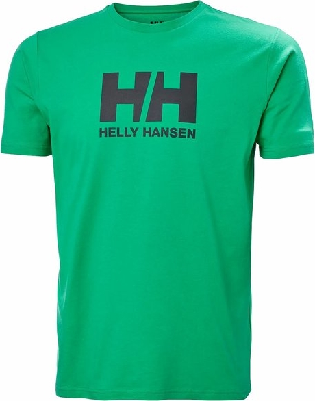Zielony t-shirt Helly Hansen z krótkim rękawem z bawełny w młodzieżowym stylu