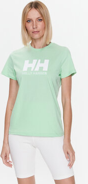 Zielony t-shirt Helly Hansen z okrągłym dekoltem