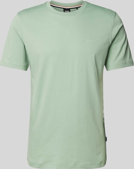 Zielony t-shirt Hugo Boss z nadrukiem z krótkim rękawem z bawełny
