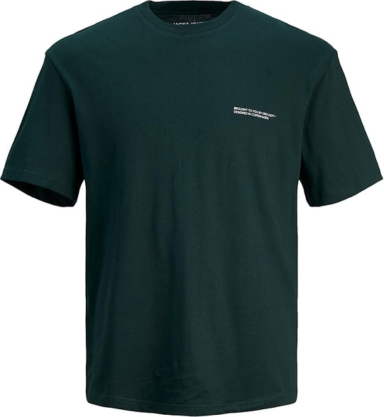 Zielony t-shirt Jack & Jones z krótkim rękawem w stylu casual