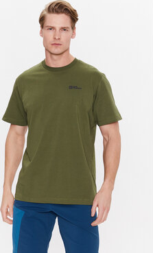 Zielony t-shirt Jack Wolfskin z krótkim rękawem