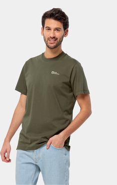 Zielony t-shirt Jack Wolfskin z krótkim rękawem