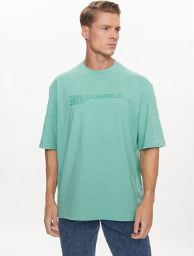 Zielony t-shirt Karl Lagerfeld Jeans