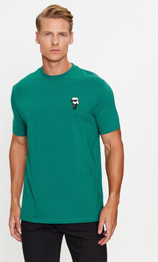 Zielony t-shirt Karl Lagerfeld w stylu casual