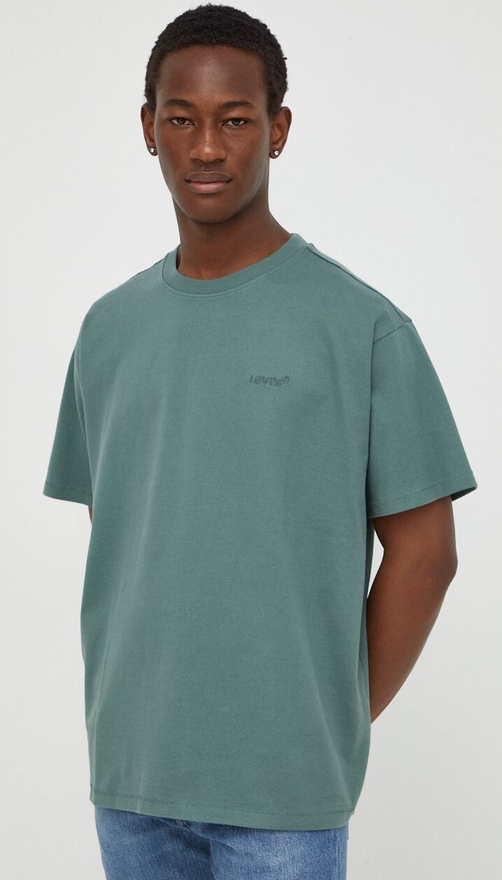 Zielony t-shirt Levis w stylu casual