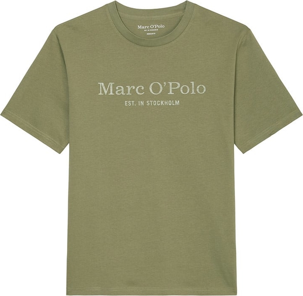 Zielony t-shirt Marc O'Polo z bawełny