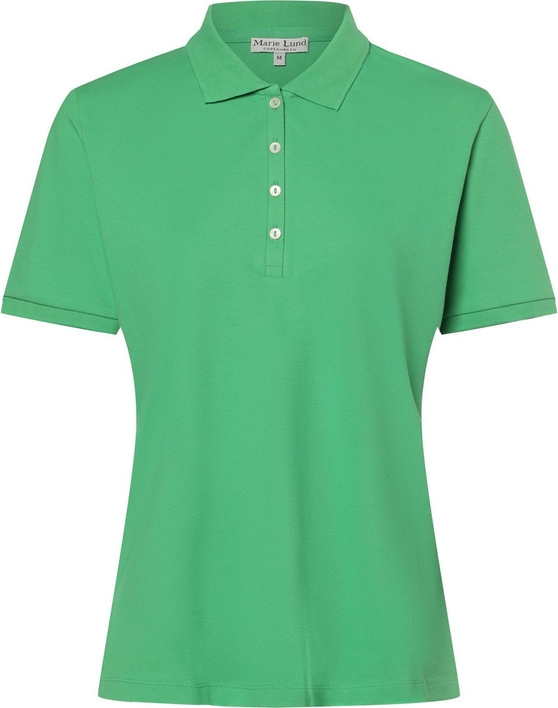 Zielony t-shirt Marie Lund w stylu klasycznym z bawełny