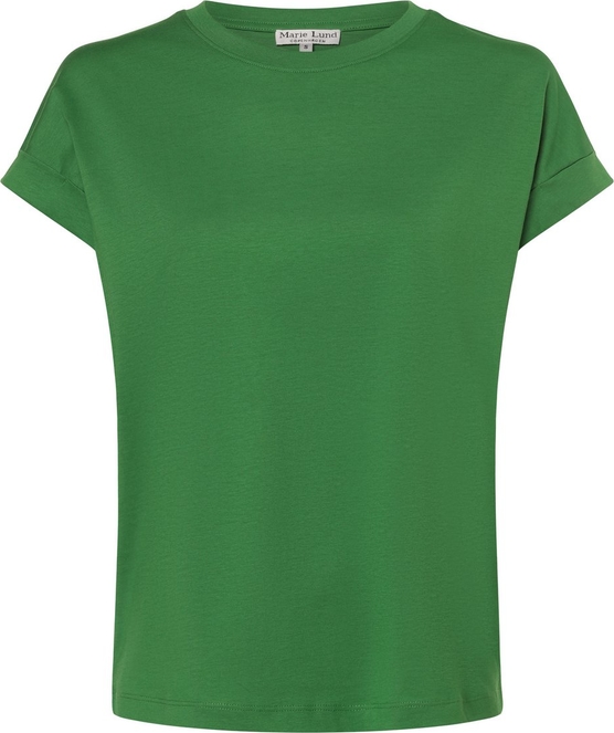 Zielony t-shirt Marie Lund z bawełny