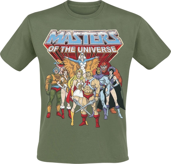 Zielony t-shirt Masters Of The Universe z bawełny