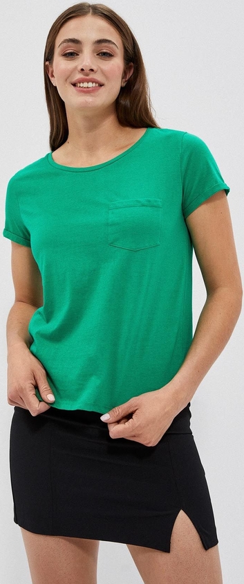 Zielony t-shirt Moodo.pl w stylu casual