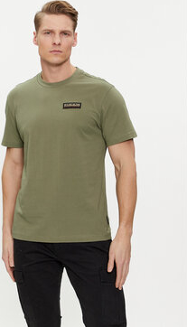 Zielony t-shirt Napapijri w stylu casual