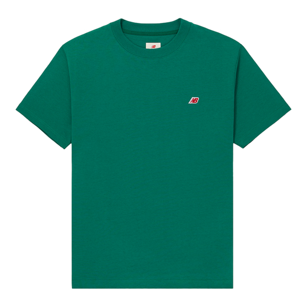 Zielony t-shirt New Balance w stylu casual z dresówki