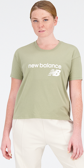 Zielony t-shirt New Balance w stylu klasycznym