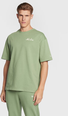 Zielony t-shirt New Era z krótkim rękawem