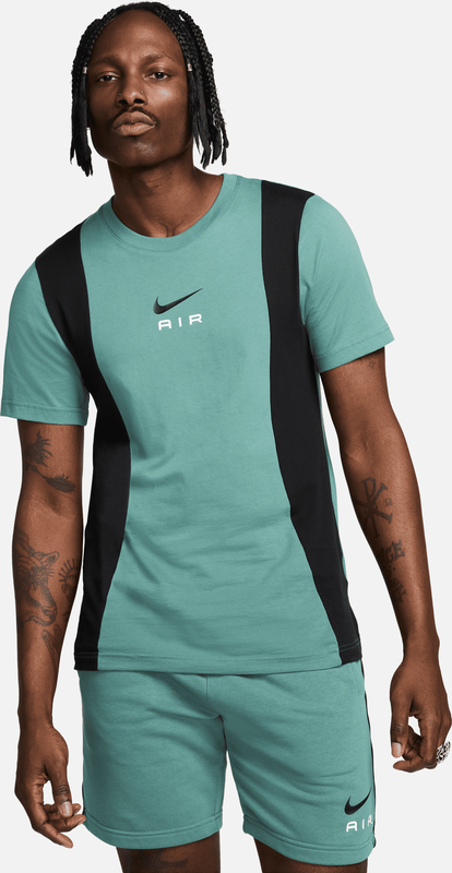 Zielony t-shirt Nike z bawełny w stylu klasycznym