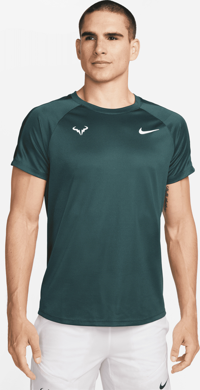 Zielony t-shirt Nike z dzianiny z krótkim rękawem