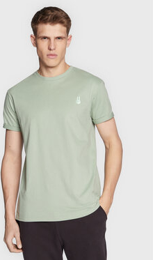 Zielony t-shirt Ocay w stylu casual z krótkim rękawem