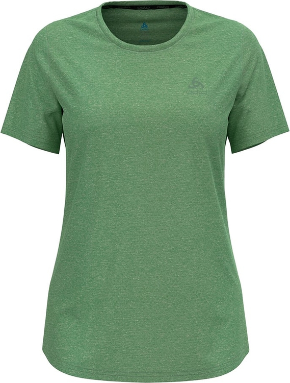 Zielony t-shirt ODLO z lnu w sportowym stylu