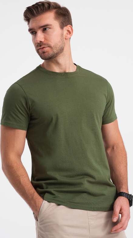 Zielony t-shirt Ombre z bawełny w stylu casual