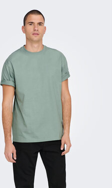 Zielony t-shirt Only & Sons w stylu casual