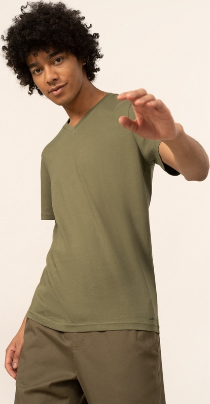 Zielony t-shirt Outhorn z dżerseju z krótkim rękawem