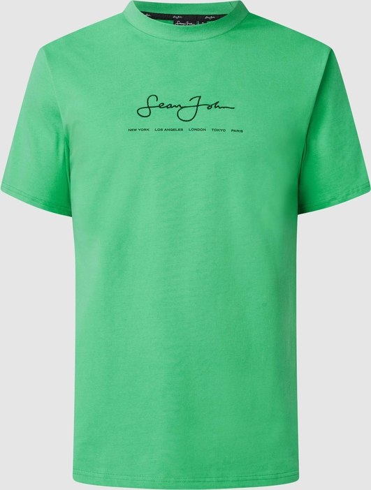Zielony t-shirt Peek&Cloppenburg z bawełny w młodzieżowym stylu