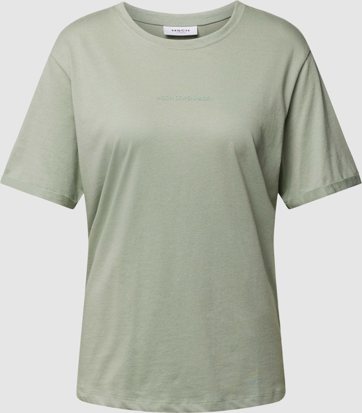 Zielony t-shirt Peek&Cloppenburg z bawełny z krótkim rękawem