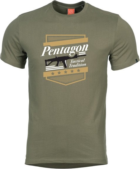 Zielony t-shirt Pentagon z krótkim rękawem