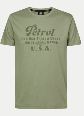 Zielony t-shirt Petrol Industries z krótkim rękawem