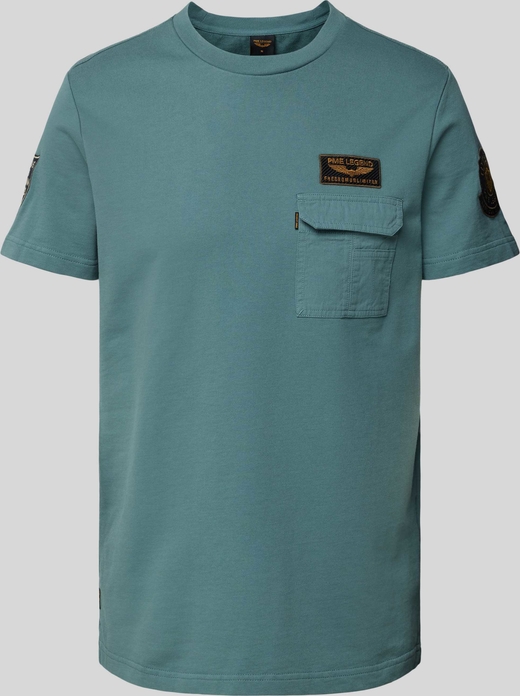 Zielony t-shirt Pme Legend (pall Mall) z bawełny z krótkim rękawem