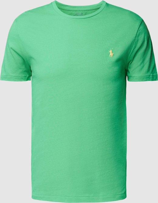Zielony t-shirt POLO RALPH LAUREN w stylu casual z bawełny